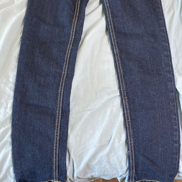 Lucky Brand Zoe Skinny Handcrafted Dark Blue Jeans Size US 14 - Picture 2 of 10